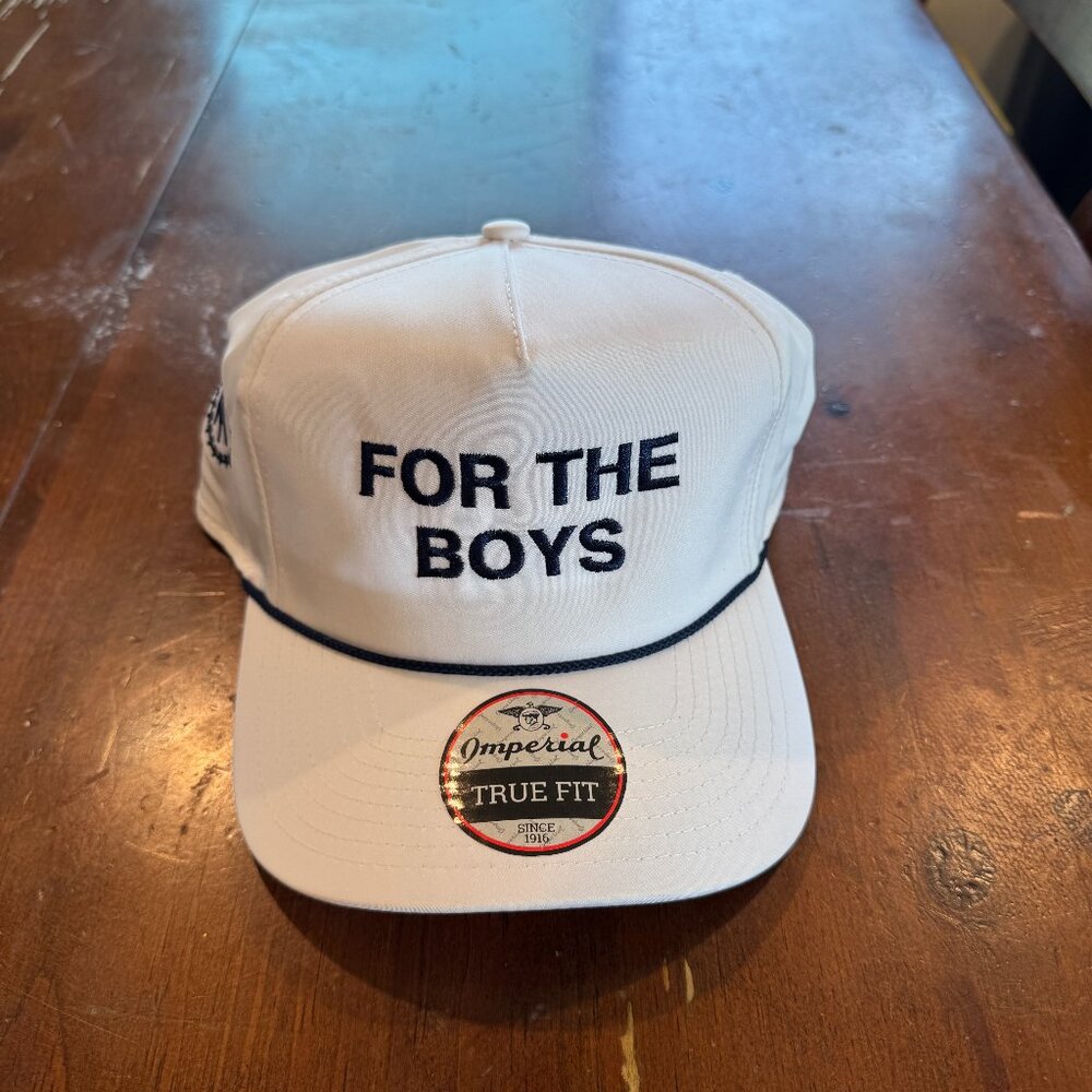 Barstool Sports “For The Boys” Imperial Rope Hat White Snapback Golf Cap